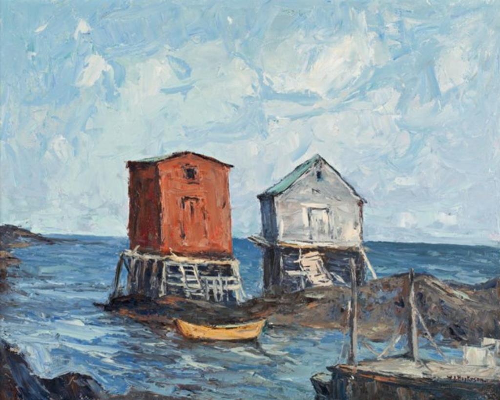 William John Hopkinson (1887-1970) - Shacks at Waters Edge, N.S