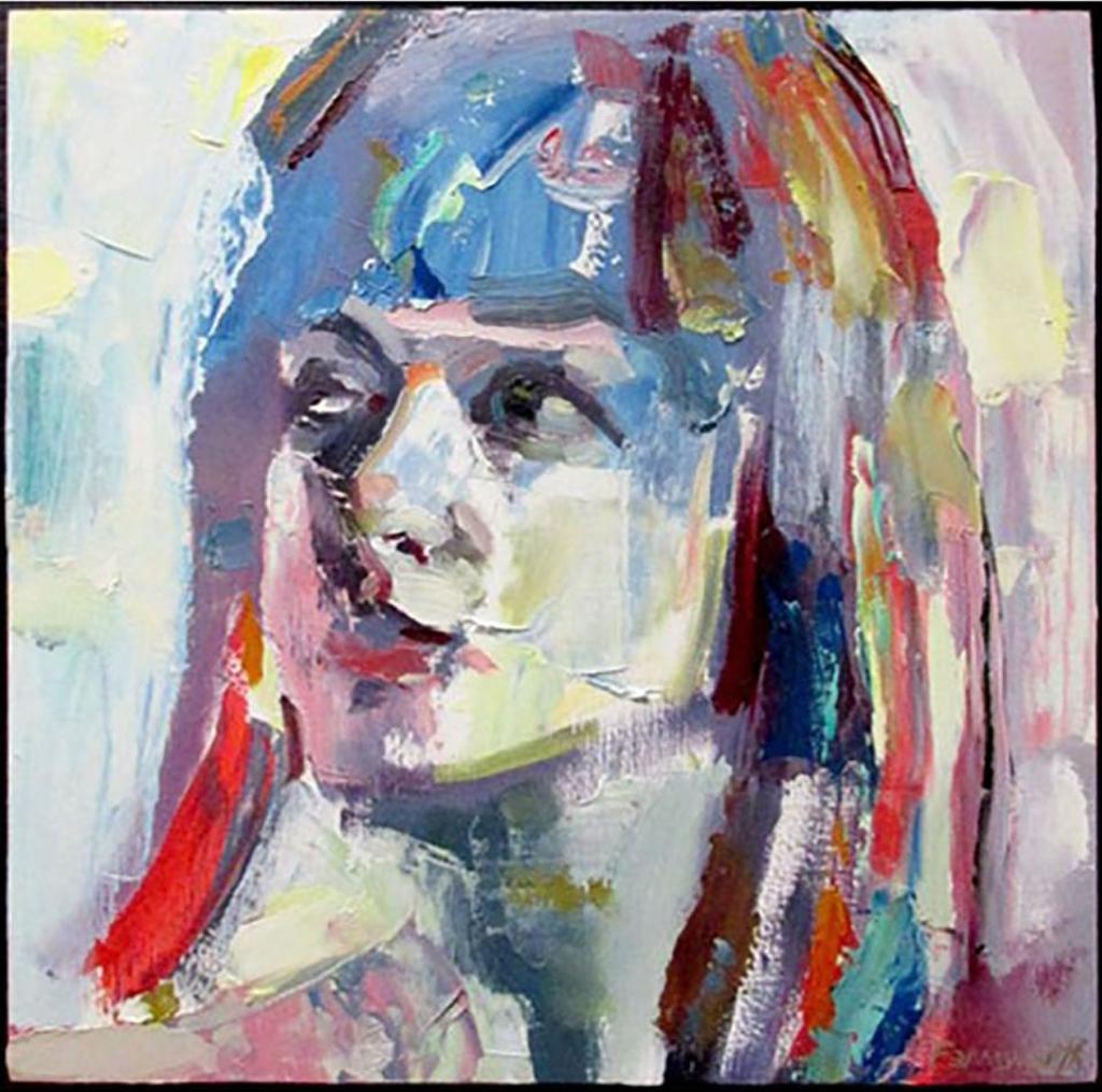 Geoff Farnsworth (1968) - Study Of A Woman’S Head (Colombian Blue Hair)