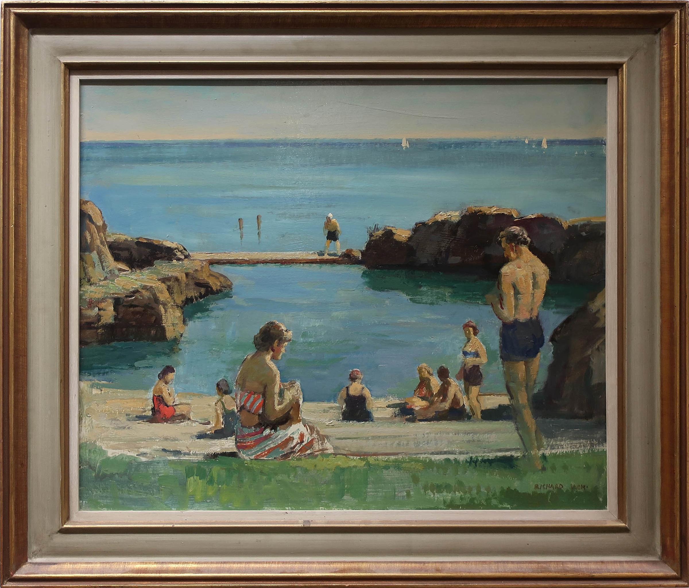 Richard Jack (1866-1952) - The Pool, Kennisbunk Beach, Maine