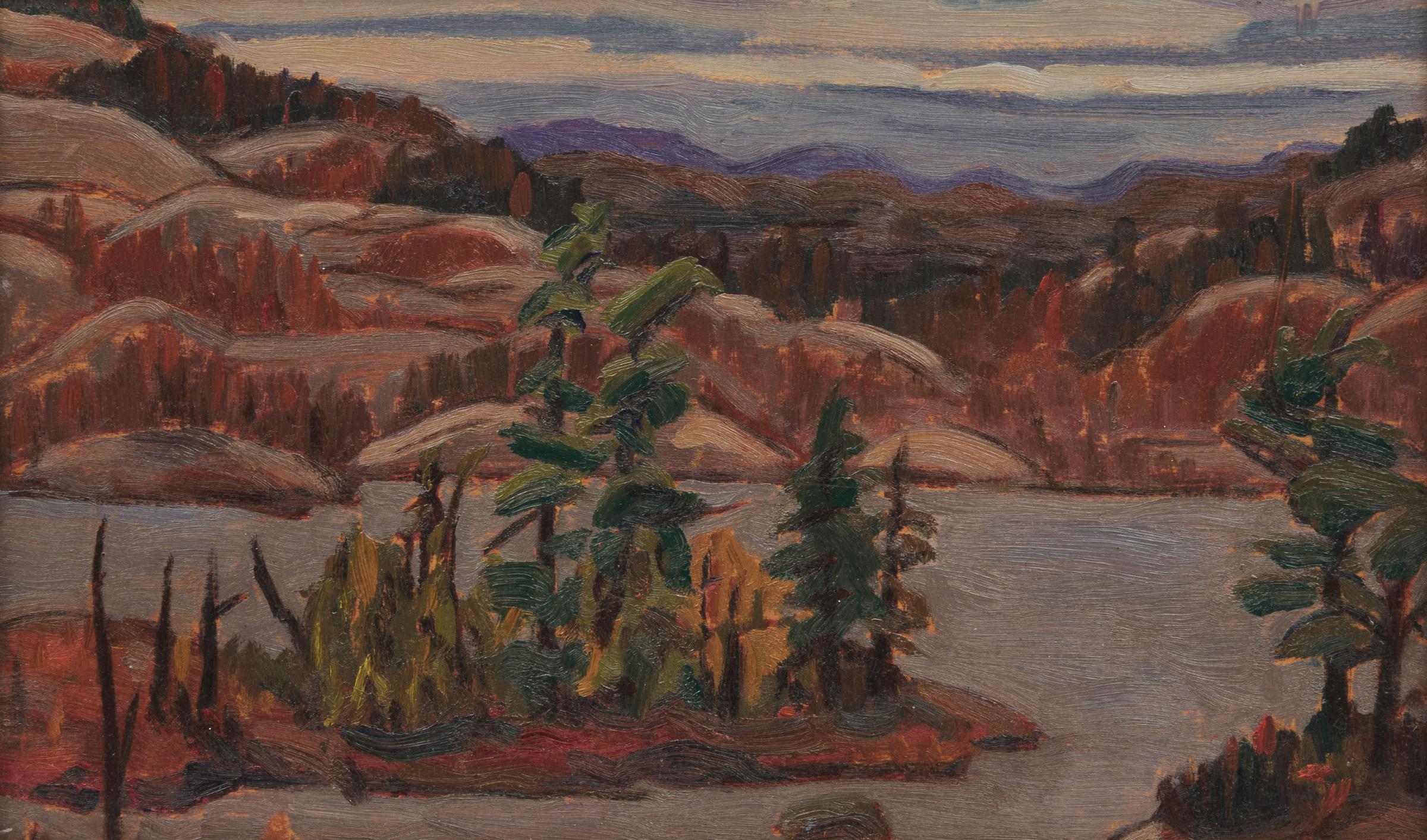 Sir Frederick Grant Banting (1891-1941) - Lake with Island (possibly Grace Lake)