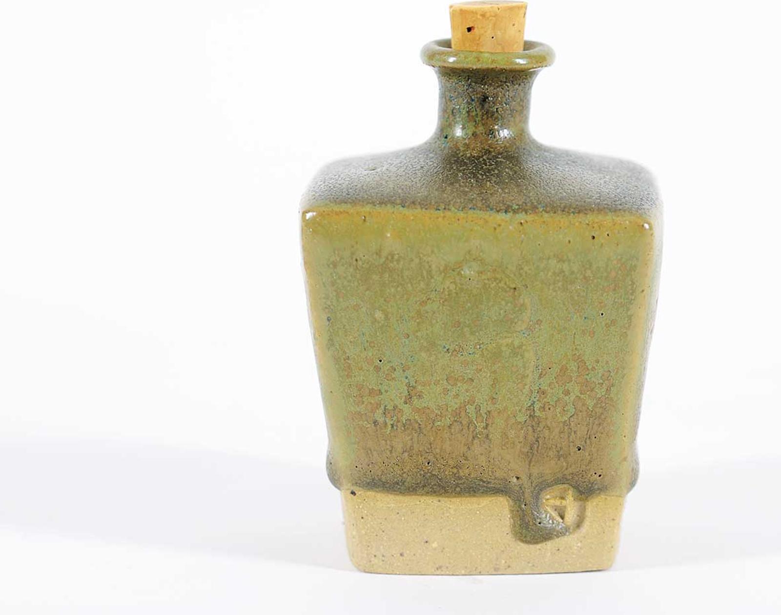 Kathleen Hamilton - Untitled - Green Flask with Cork Stopper