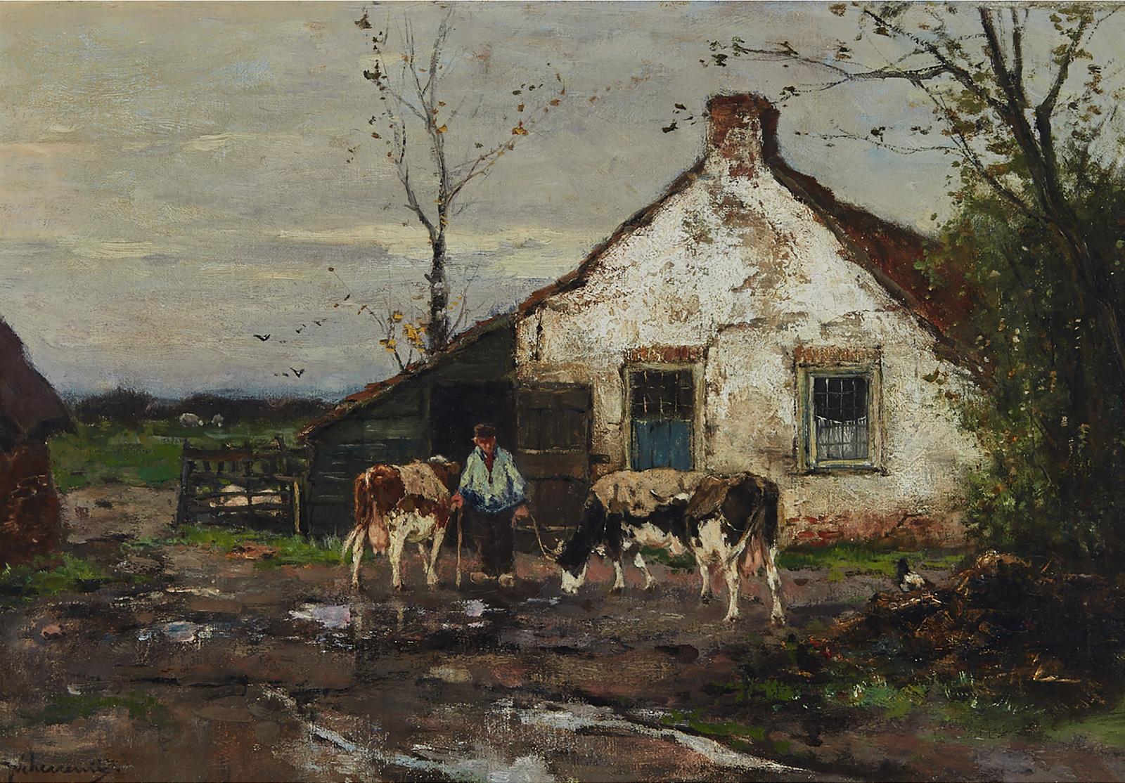 Johan Frederik Cornelis Scherrewitz (1868-1951) - A Dutch Farmstead