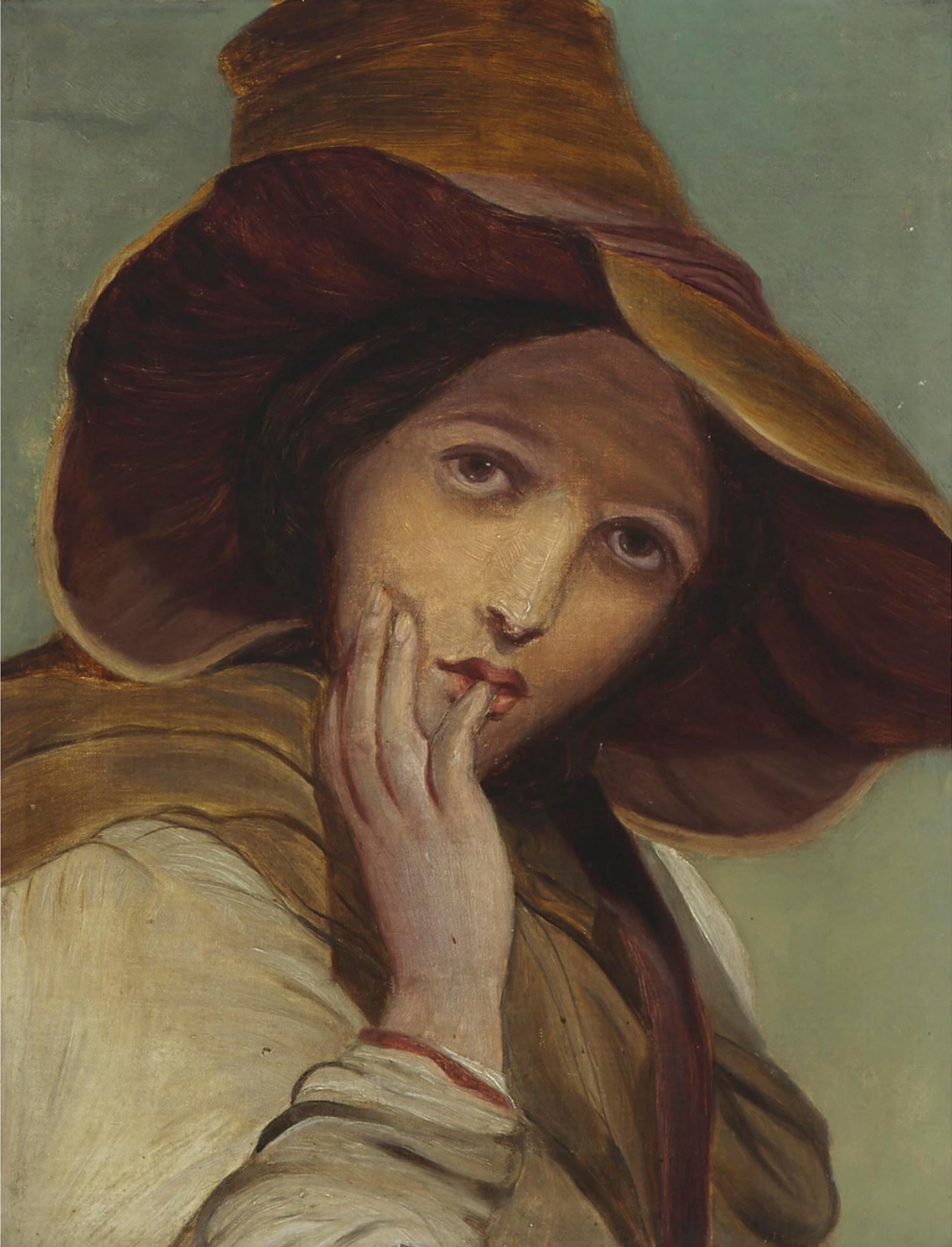 Follower of George Romney (1734) - Lady In A Hat