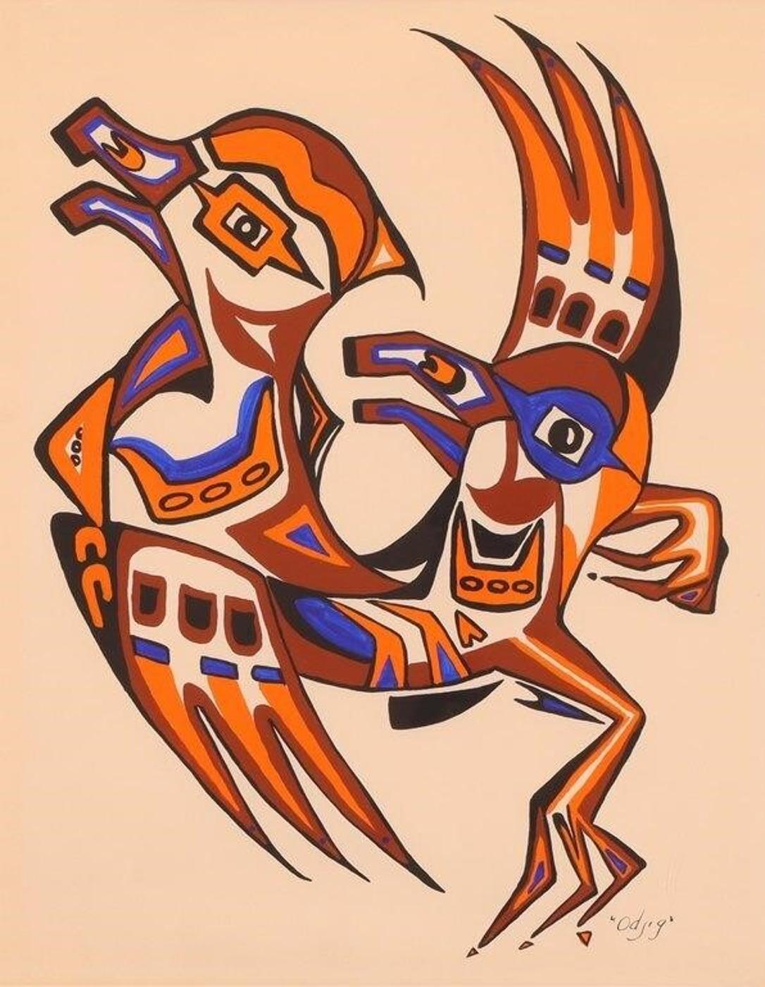 Daphne Odjig (1919-2016) - Ravens
