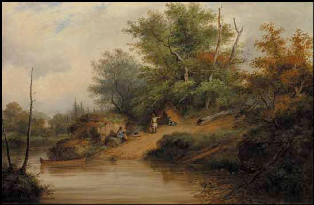 Cornelius David Krieghoff (1815-1872) - Indian Encampment