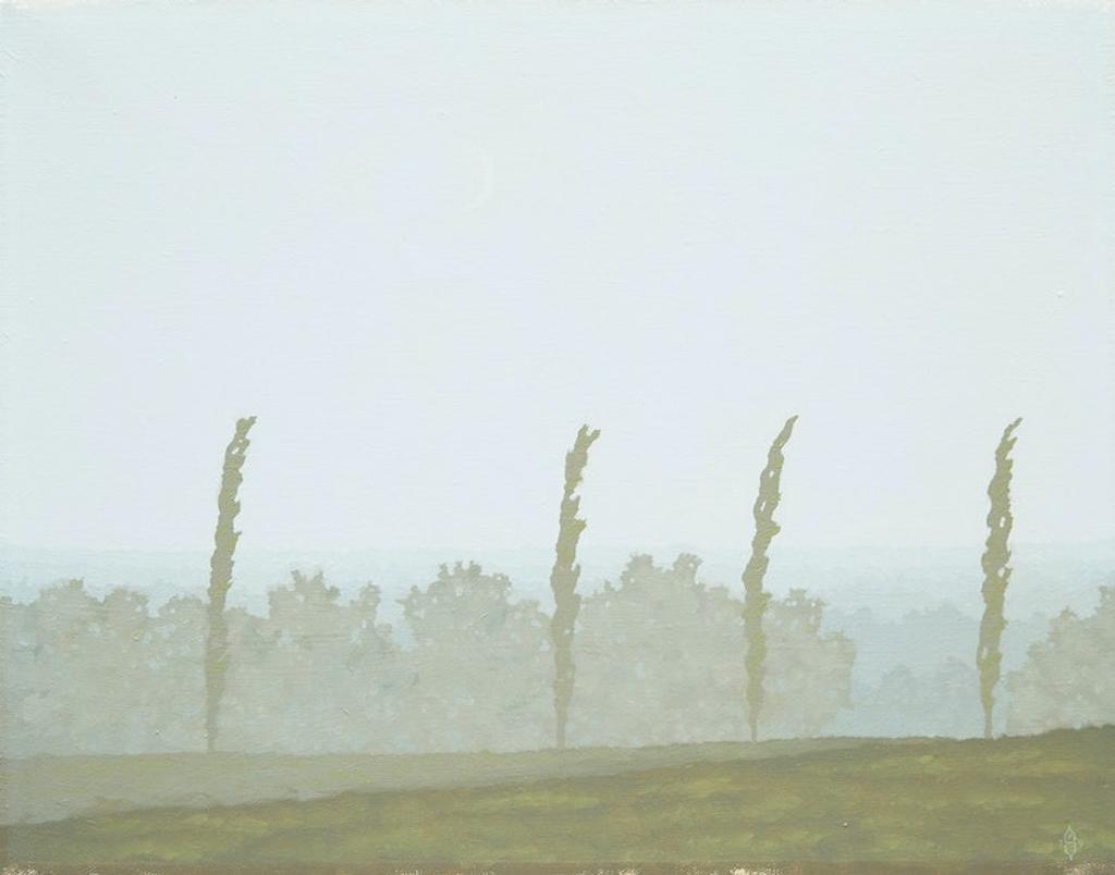 Philip Sybal (1949) - Poplars in the Mist