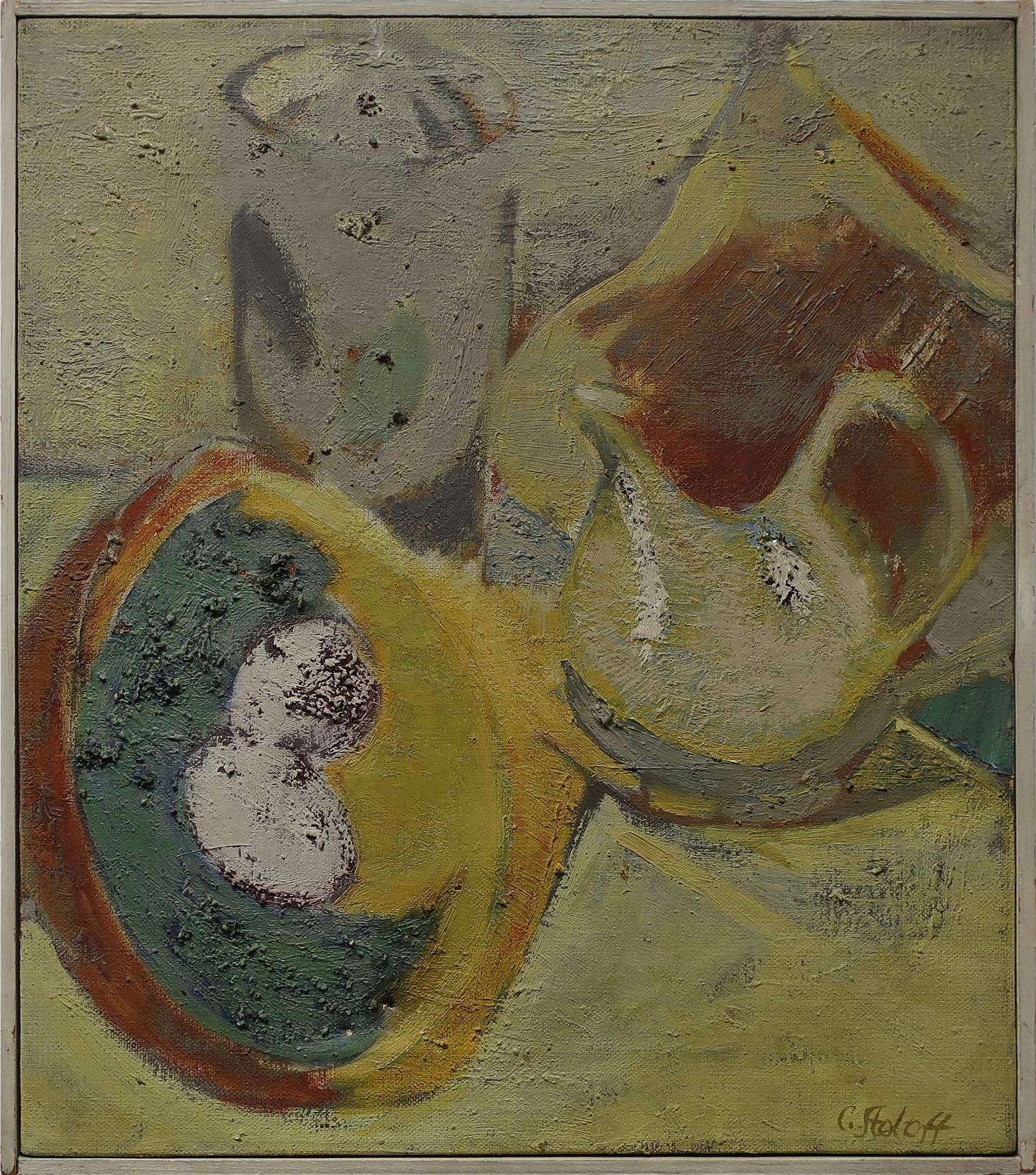 Carolyn Stoloff (1929) - Yellow Still Life