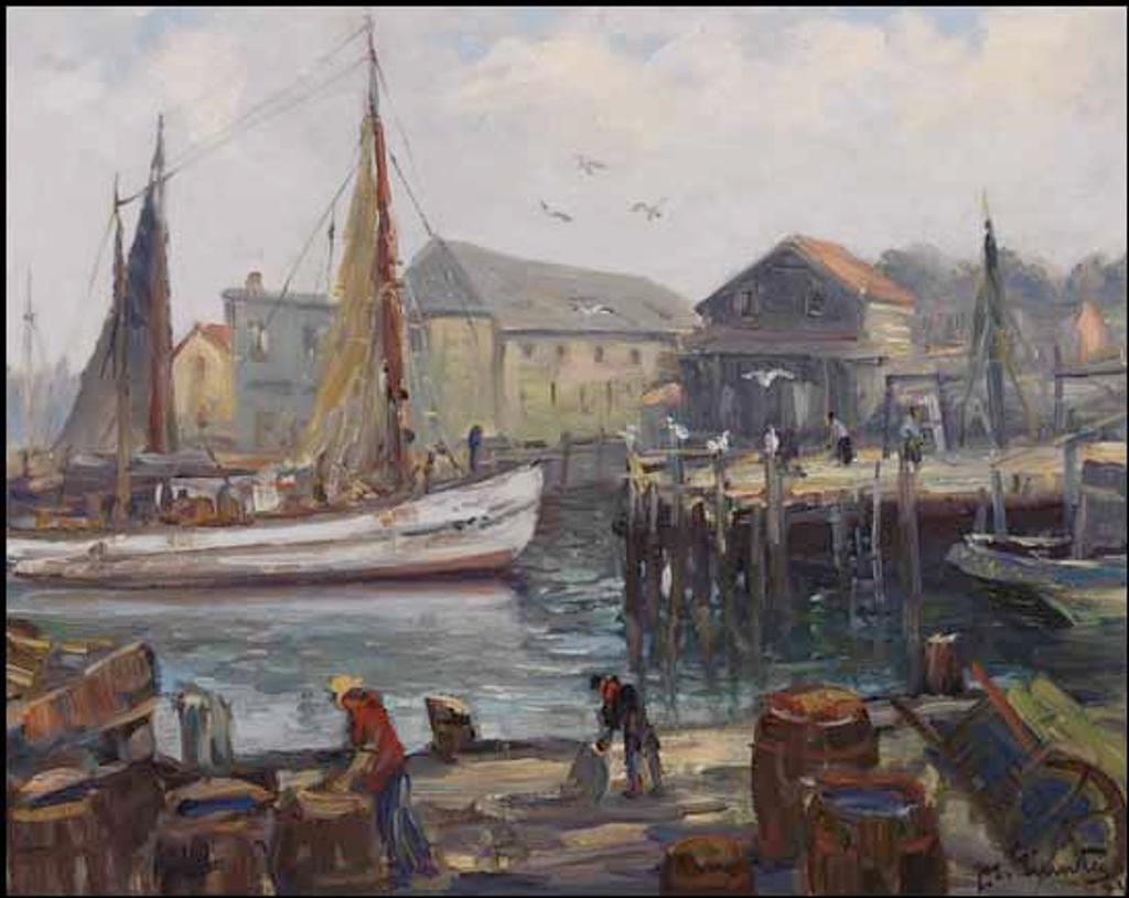 Joseph Giunta (1911-2001) - Scène portuaire