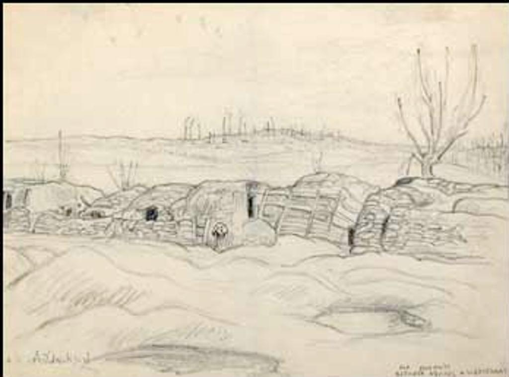Alexander Young (A. Y.) Jackson (1882-1974) - Old Dugouts Between Kemmel and Vierstraat