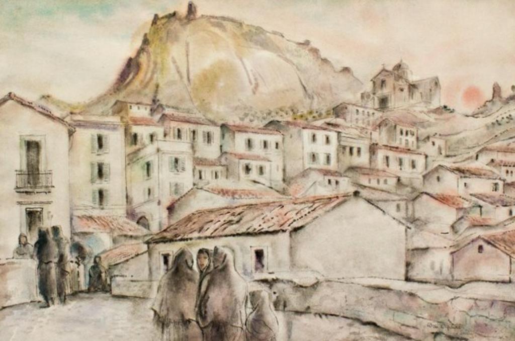 William (Will) Abernethy Ogilvie (1901-1989) - Hill Town, Sicily