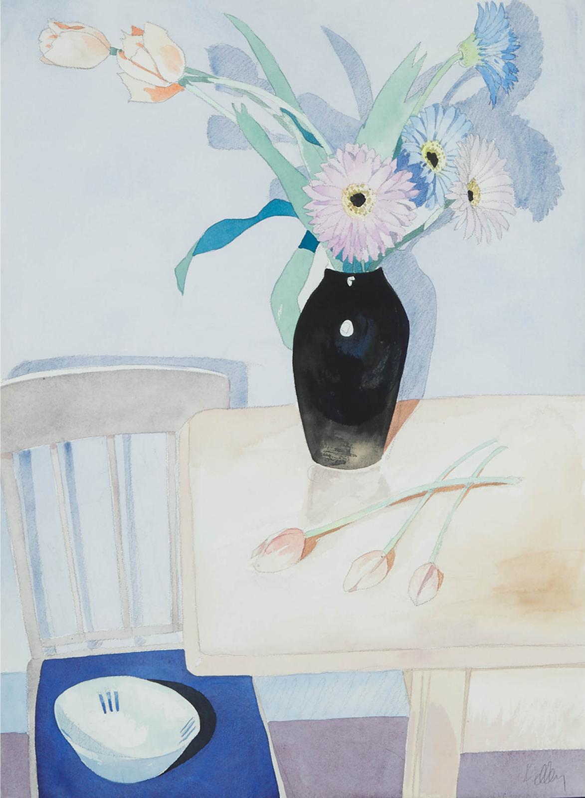 Brian Kelley (1946) - Still Lifes With Black Vases