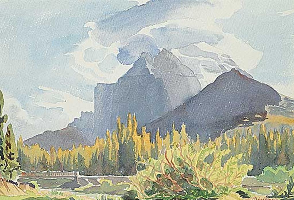 Margaret Dorothy Shelton (1915-1984) - Late Evening, Mt. Temple