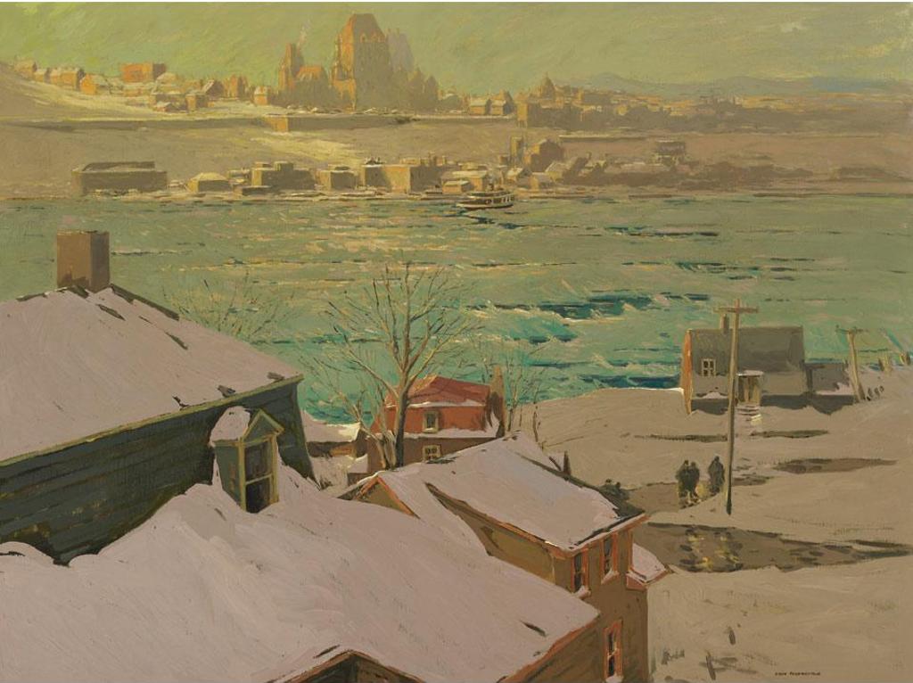 Arto Yuzbasiyan (1948) - View Of Quebec City From Levis