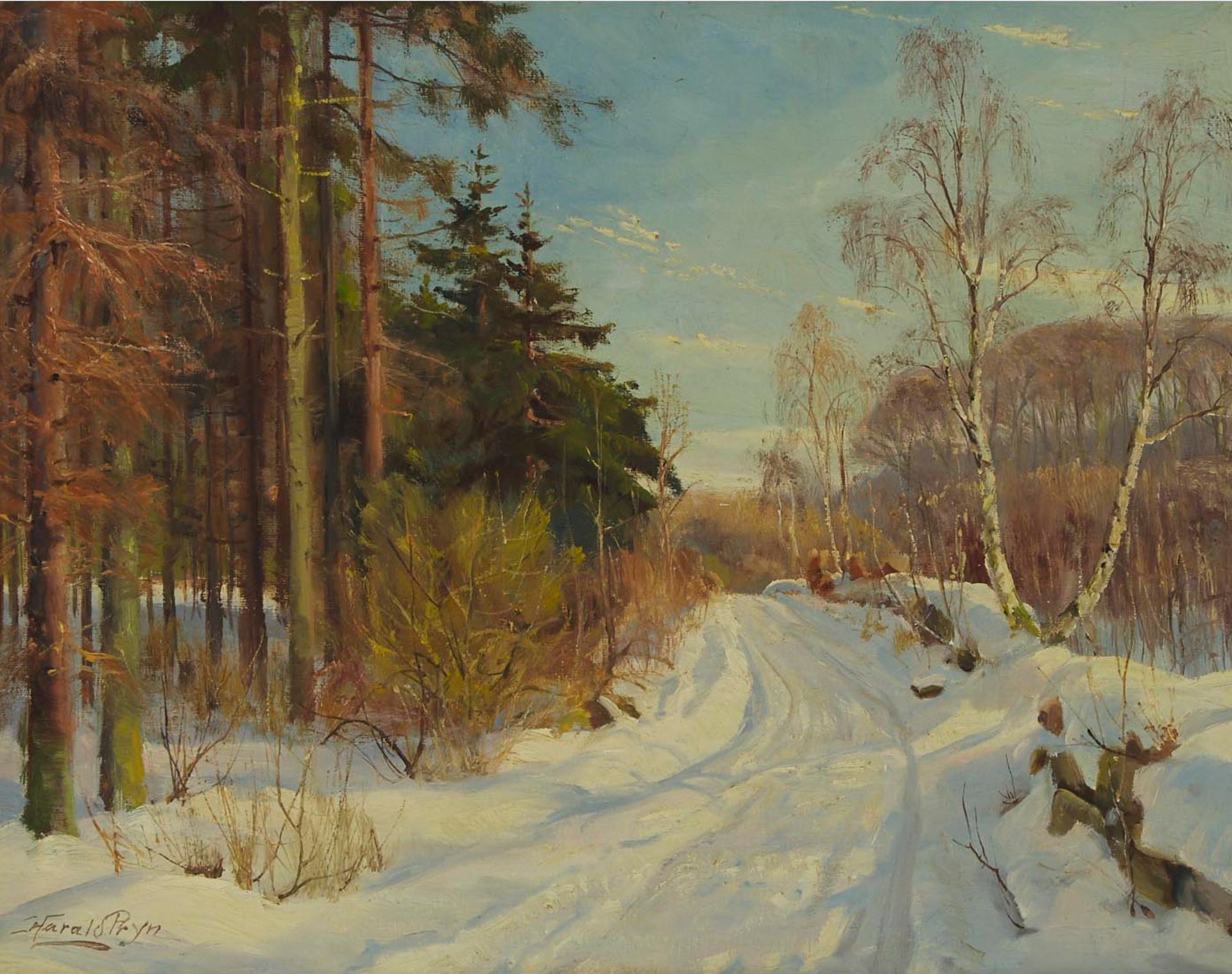 Harald Julius Niels Pryn (1891-1968) - Bóndernes Hegn (Winter Road)