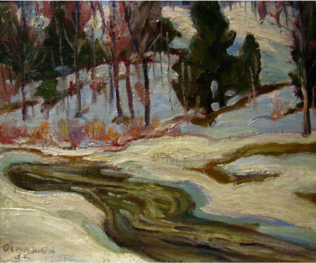 Orval Clinton Madden (1892-1971) - Early Springwinter Scene - Early Spring