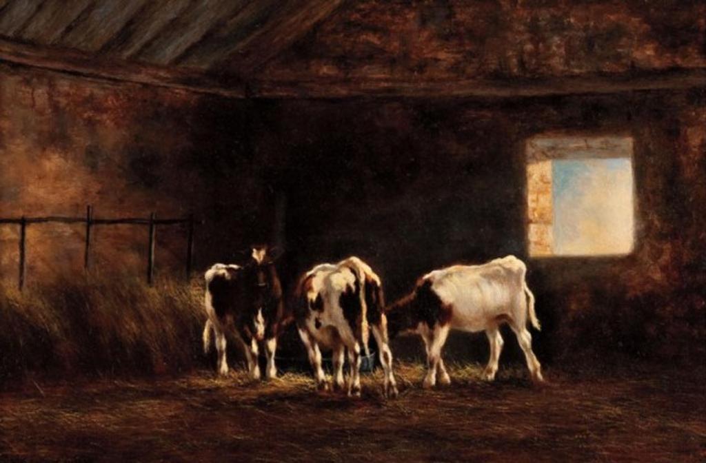 Gladys Eveline Vickers (1892-1925) - Cattle in a Stone Barn