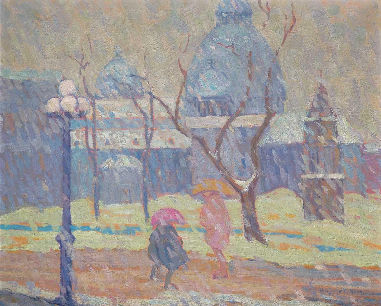 Marjorie Earle Gass (1889-1928) - Dominion Square on a Wintery Day