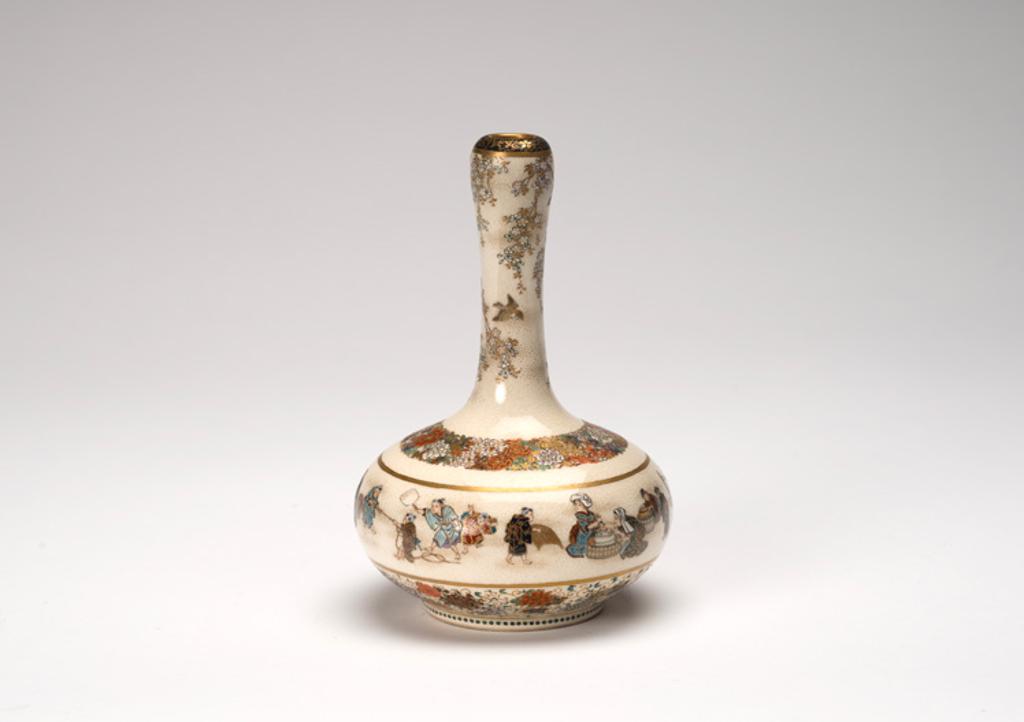 Yabu Meizan (1853-1934) - A Japanese Satsuma 'Figural' Bottle Vase, Meiji Period, Circa 1900