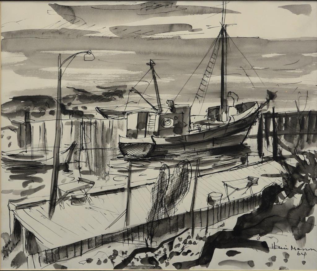 Henri Jacques Masson (1907-1995) - Riverside Boats
