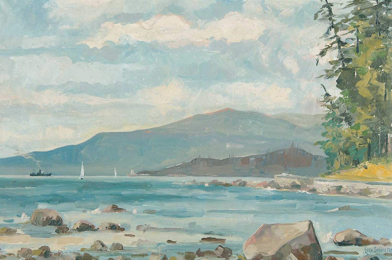 Fred Schaefer (1929-2001) - View of North Shore from Kitsilano