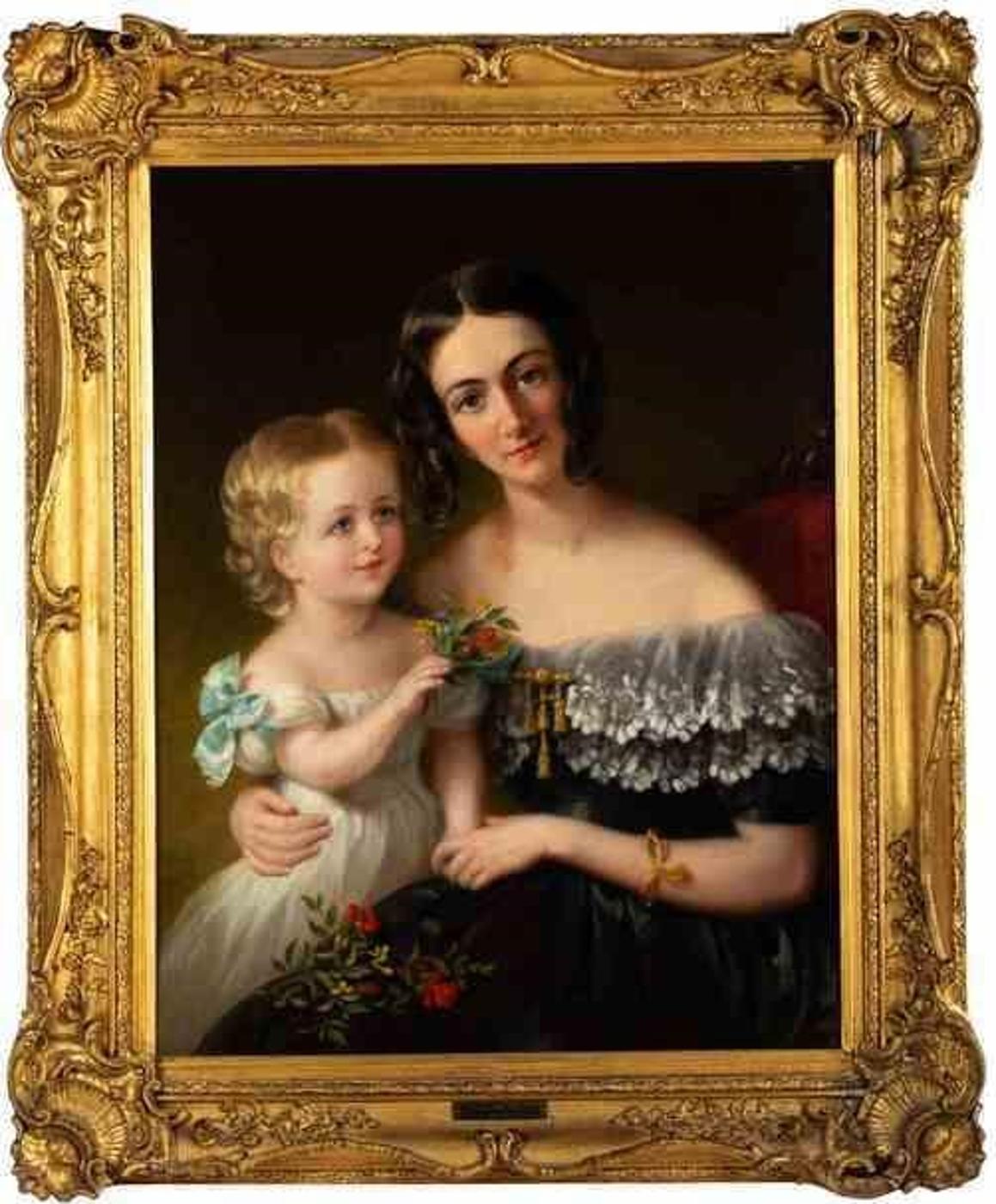 Edward Frederick Green (1767-1850) - Eliza Jane Frere and her Daughter