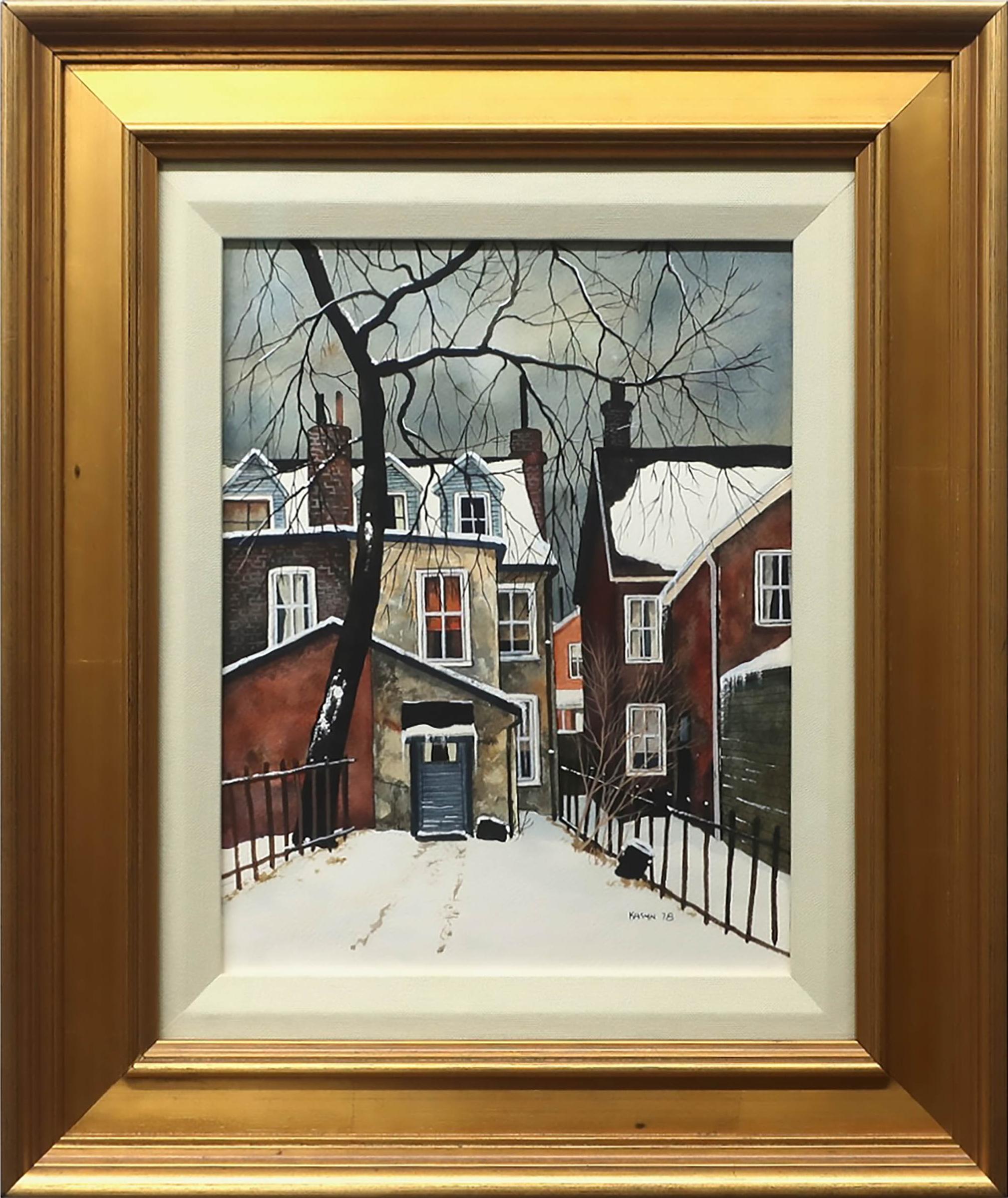 John Kasyn (1926-2008) - Yard With Tree On Lippincott St.