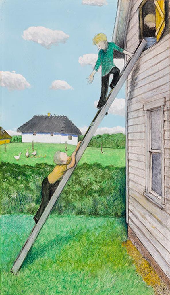 William Kurelek (1927-1977) - The Brave and the Timid (