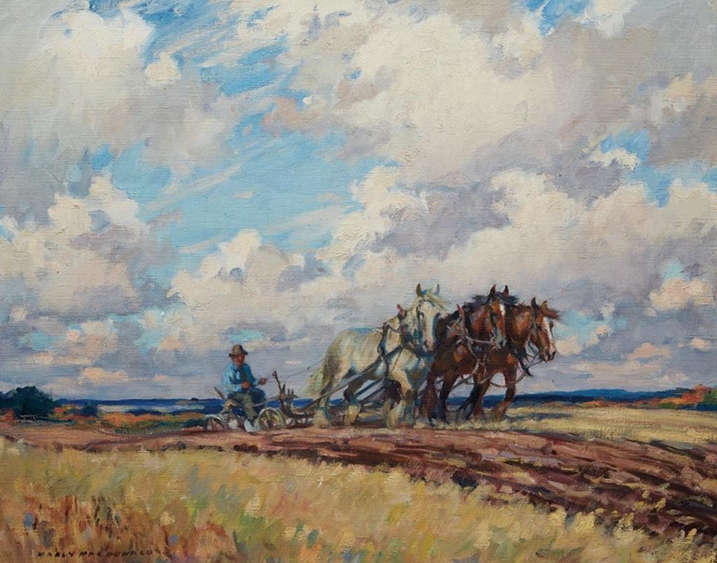 Manly Edward MacDonald (1889-1971) - Tilling the Land with a Three-Horse Hitch