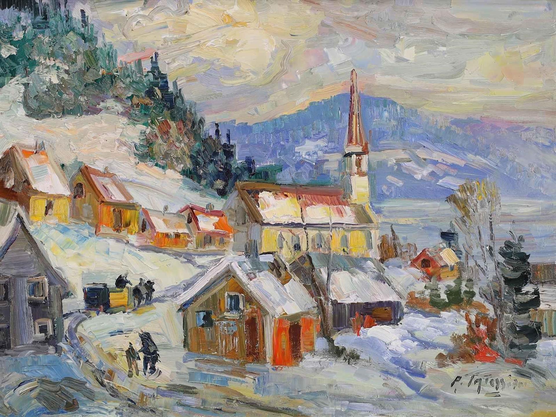 Armand Tatossian (1948-2012) - Village, Quebecois, Hiver