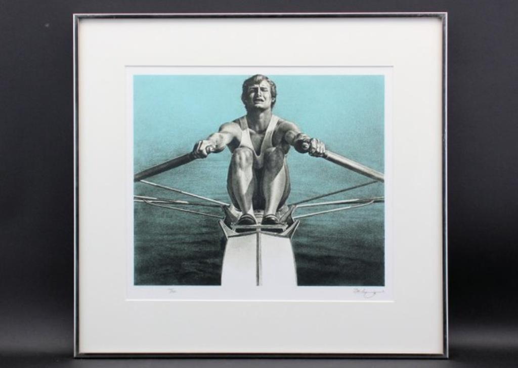 Kenneth (Ken) Edison Danby (1940-2007) - Montreal Olympic Print, The Sculler