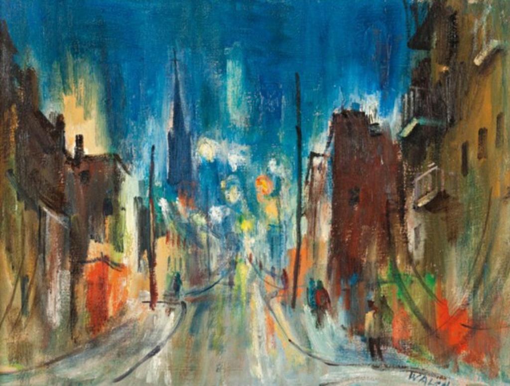 John Stanley Walsh (1907-1994) - Montreal at Night