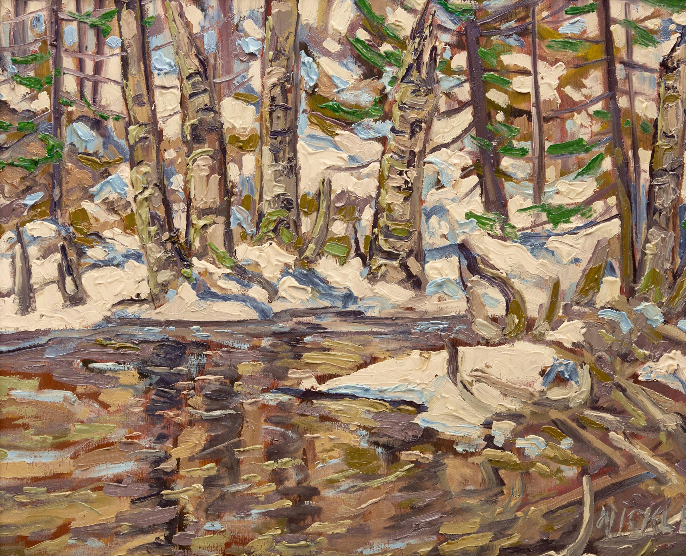 Lawrence Nickle (1931-2014) - Outlet of Larson Lake, Armour, TWP
