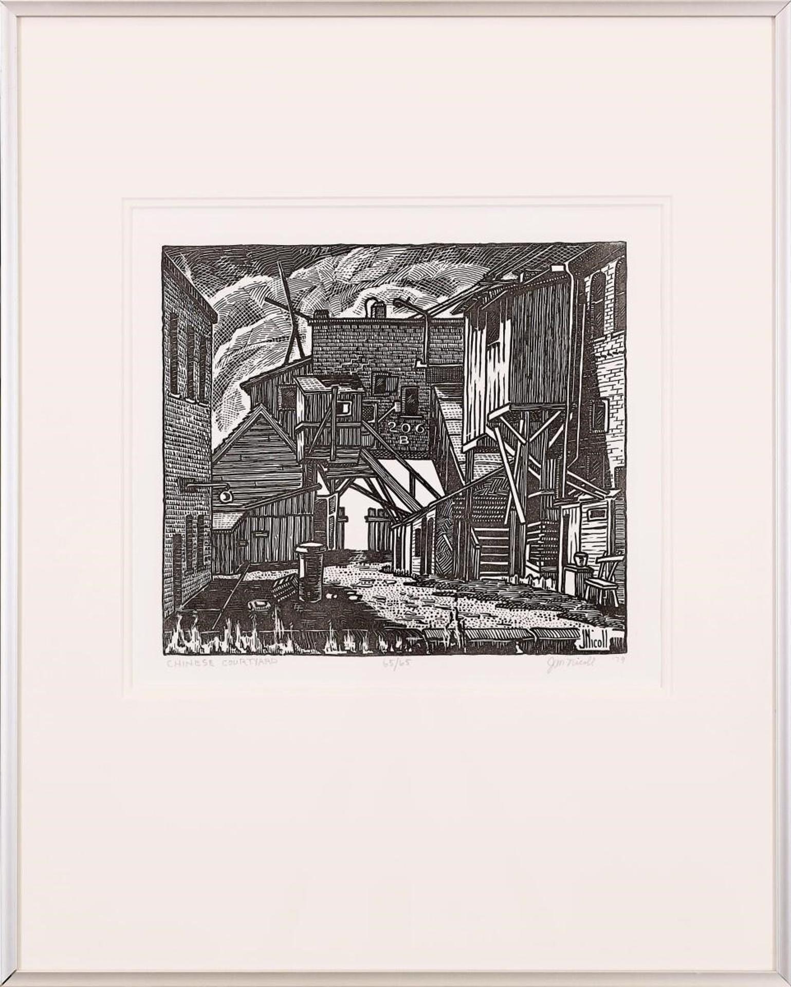 James Mclaren Jim Nicoll (1892-1986) - “Chinese Courtyard”; 1979; ed. #65/65