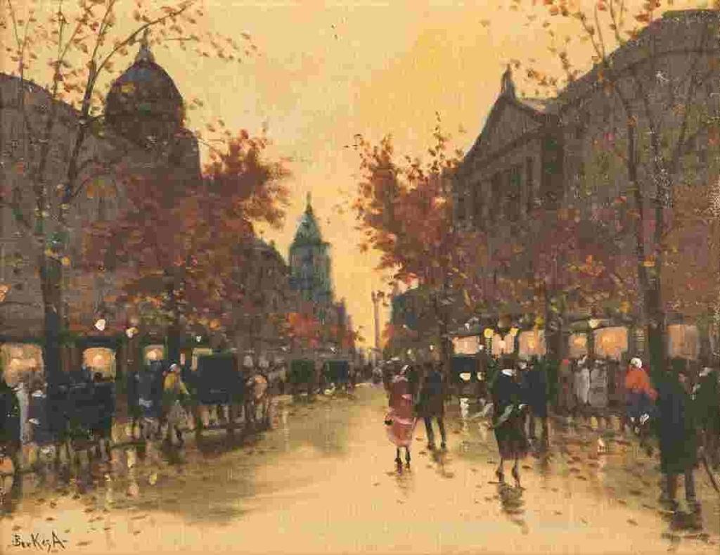 Antal Berkes (1874-1938) - Untitled (Budapest Autumn)