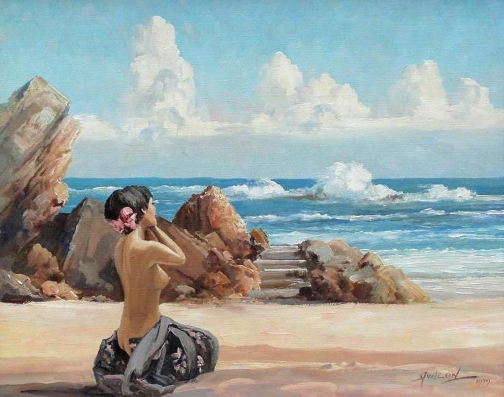 Duncan Mackinnon Crockford (1922-1991) - On A Hawaiian Beach; 1979