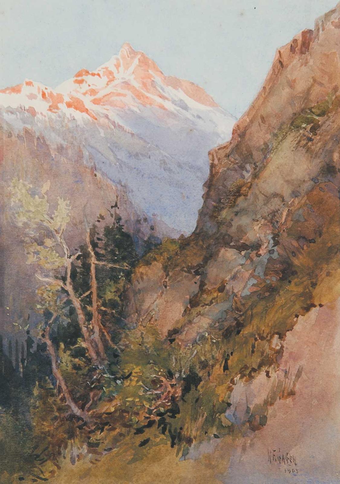 Robert Ford Gagen (1847-1926) - Untitled - Rocky Mountain Sunrise