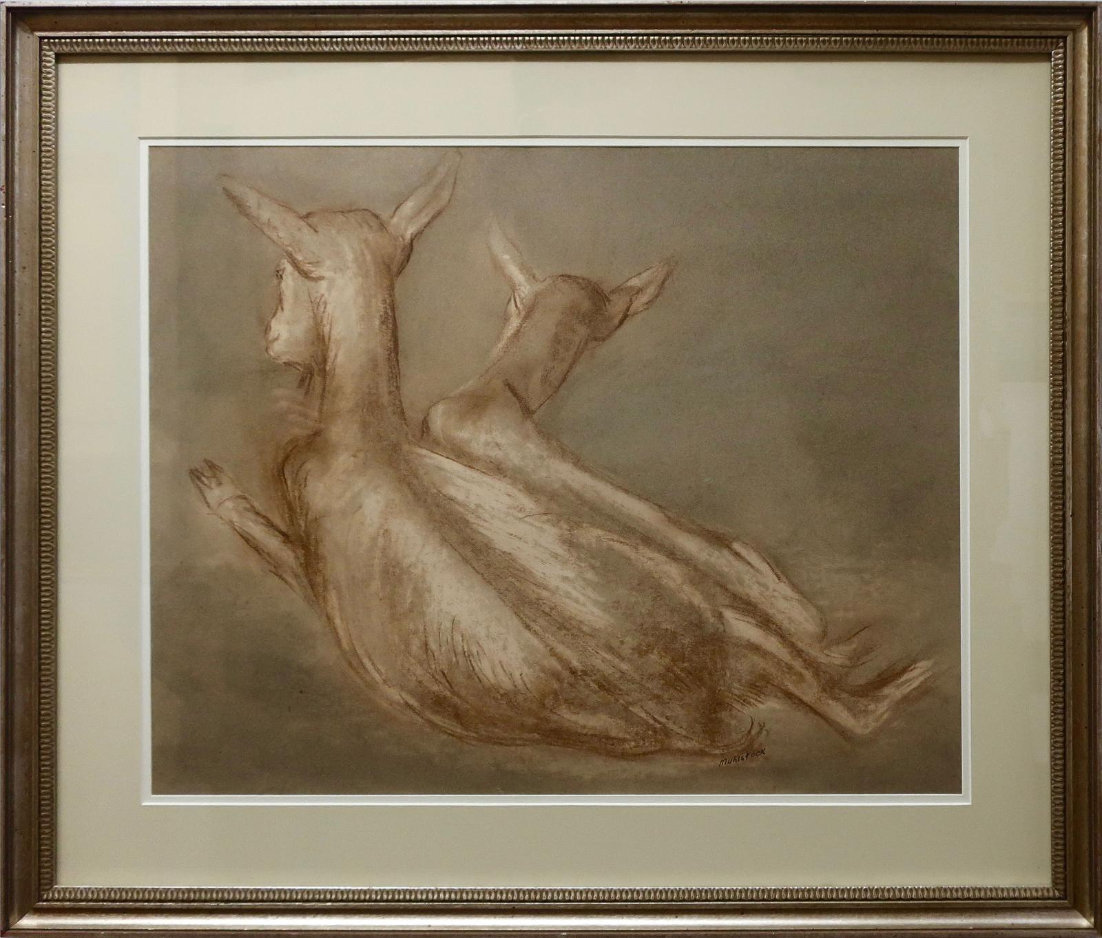 Louis Muhlstock (1904-2001) - Goats Reclining