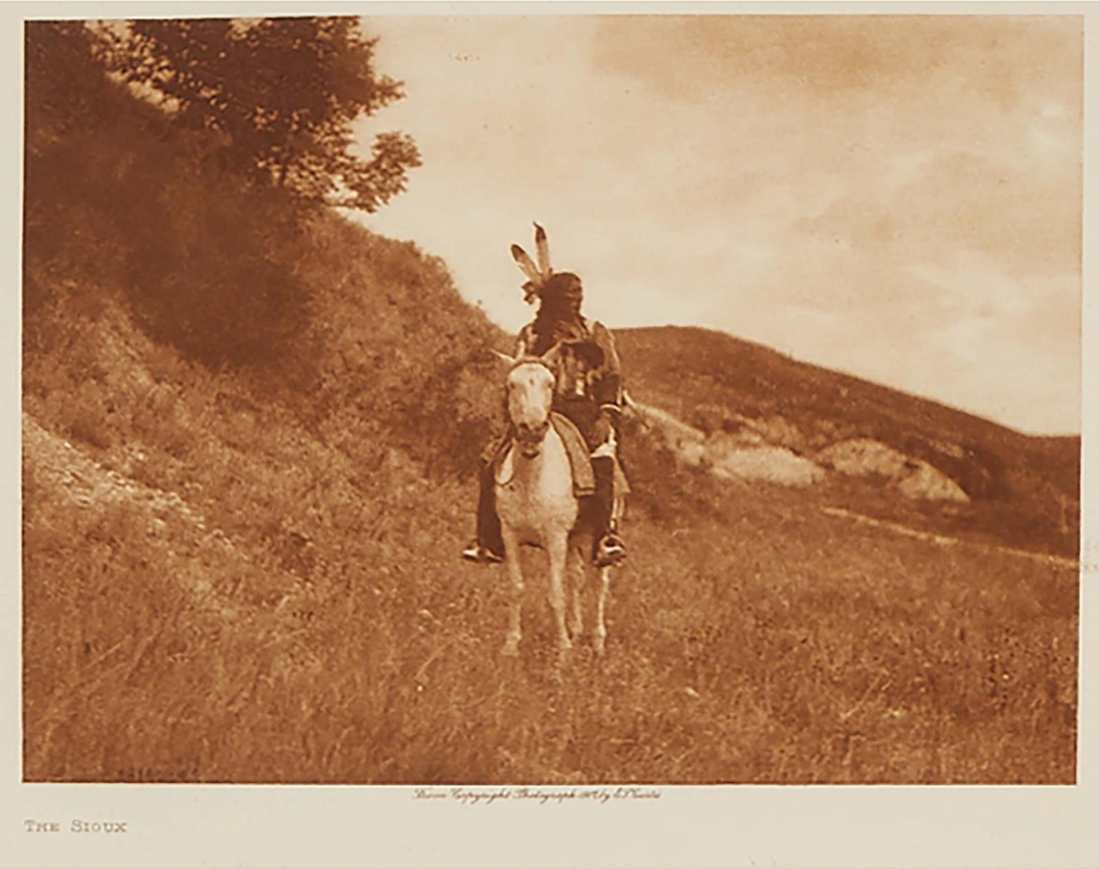Edward Sherrif Curtis (1868-1952) - The Sioux; The Lookout - Apsaroke; Assiniboin Bowman; The Ford - Apache