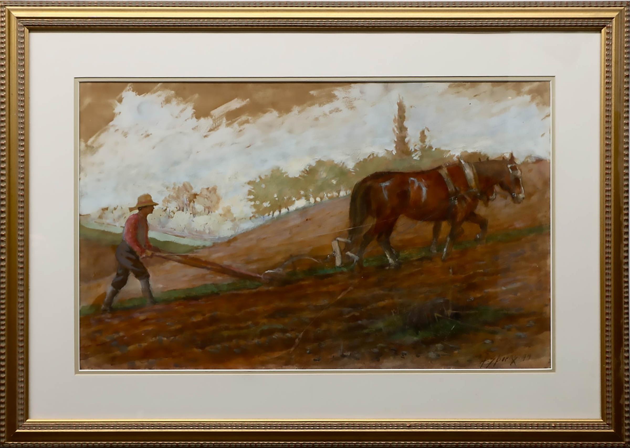 Harry Spiers (1869-1947) - Untitled (Ploughing)