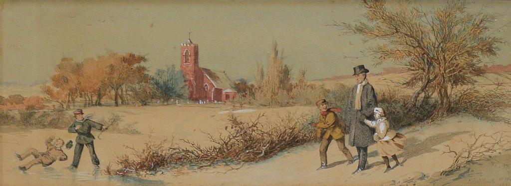 Frederic Martlett Bell-Smith (1846-1923) - A Winter Stroll; 1876