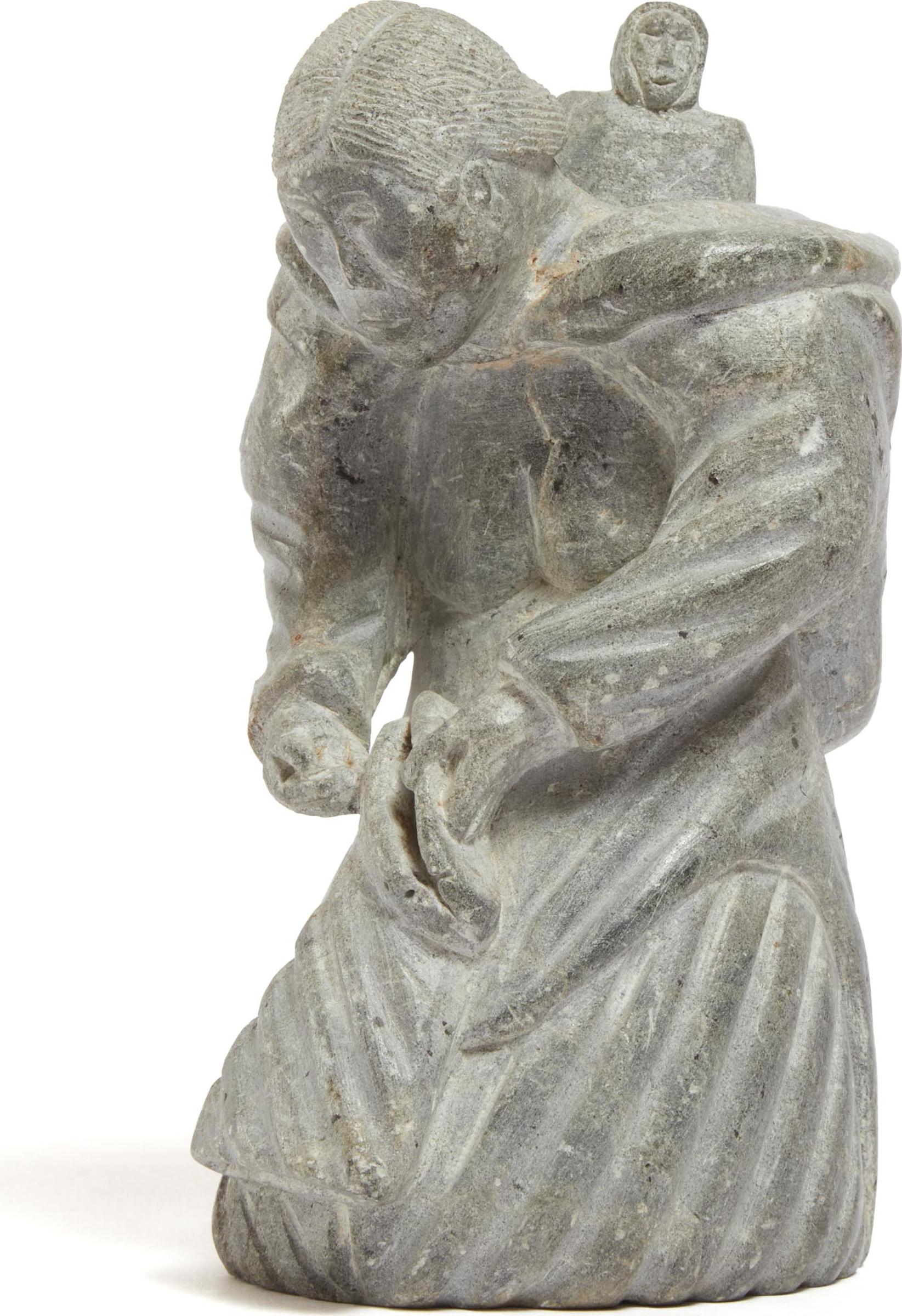 Isaaci Qurqaq Padlayat (1934) - Woman Mending Kamik, Ca. 1955