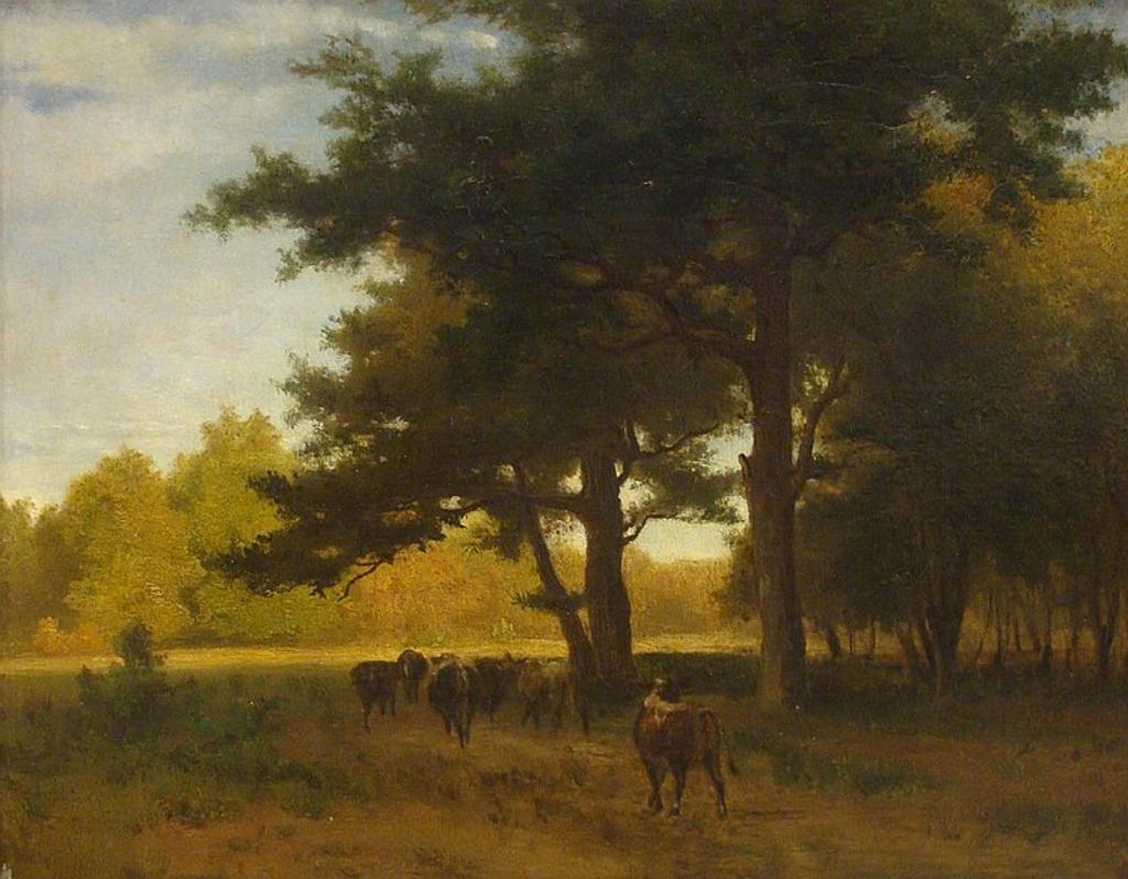 Edward Peithner Ritter von Lichterfels (1833-1913) - CATTLE UNDER THE TREES
