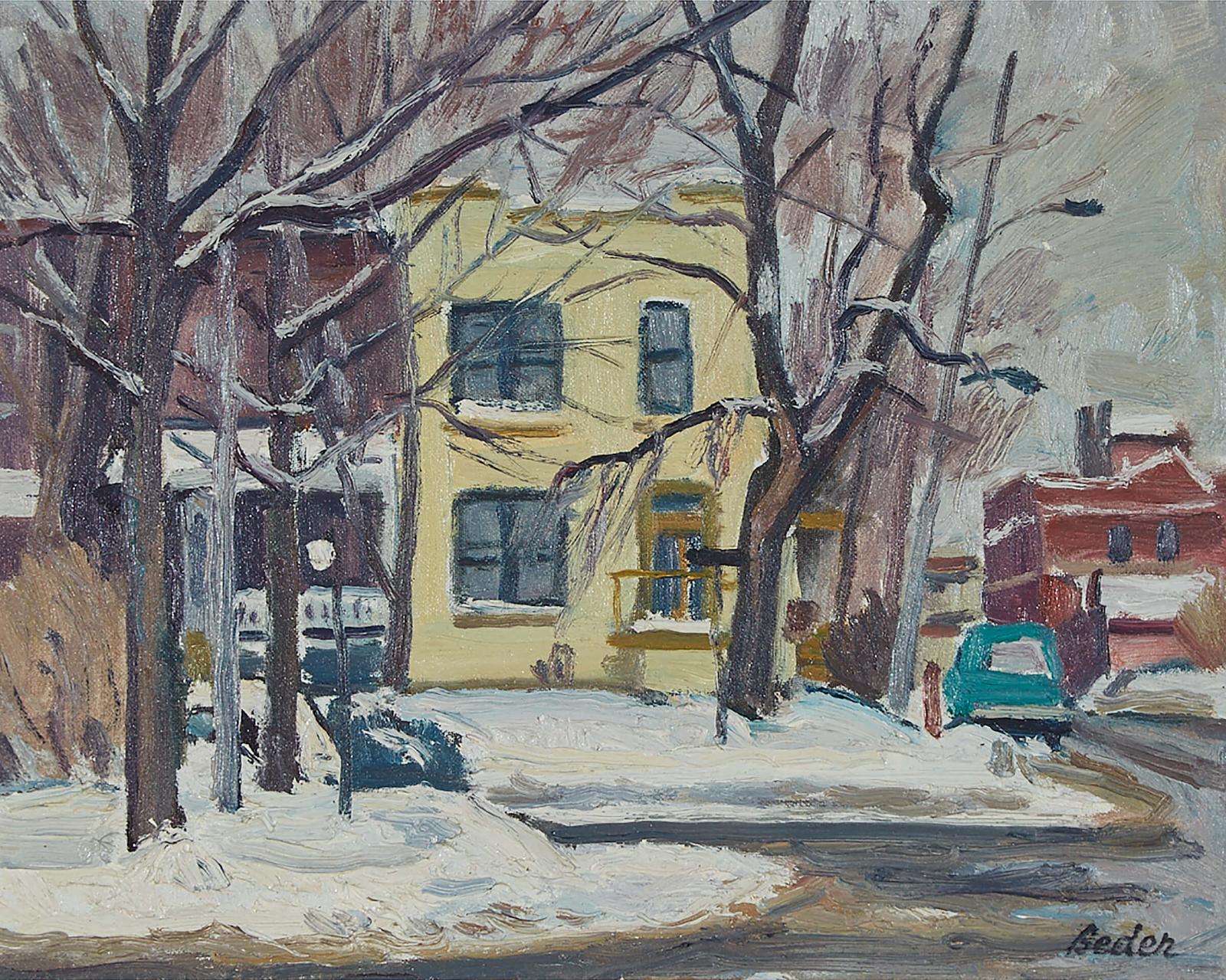 Jack Beder (1910-1987) - The Yellow House, Winter