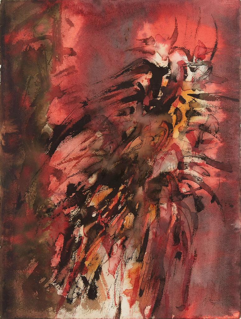 Donald Alvin Jarvis (1923-2001) - Red Bird Variation (I)