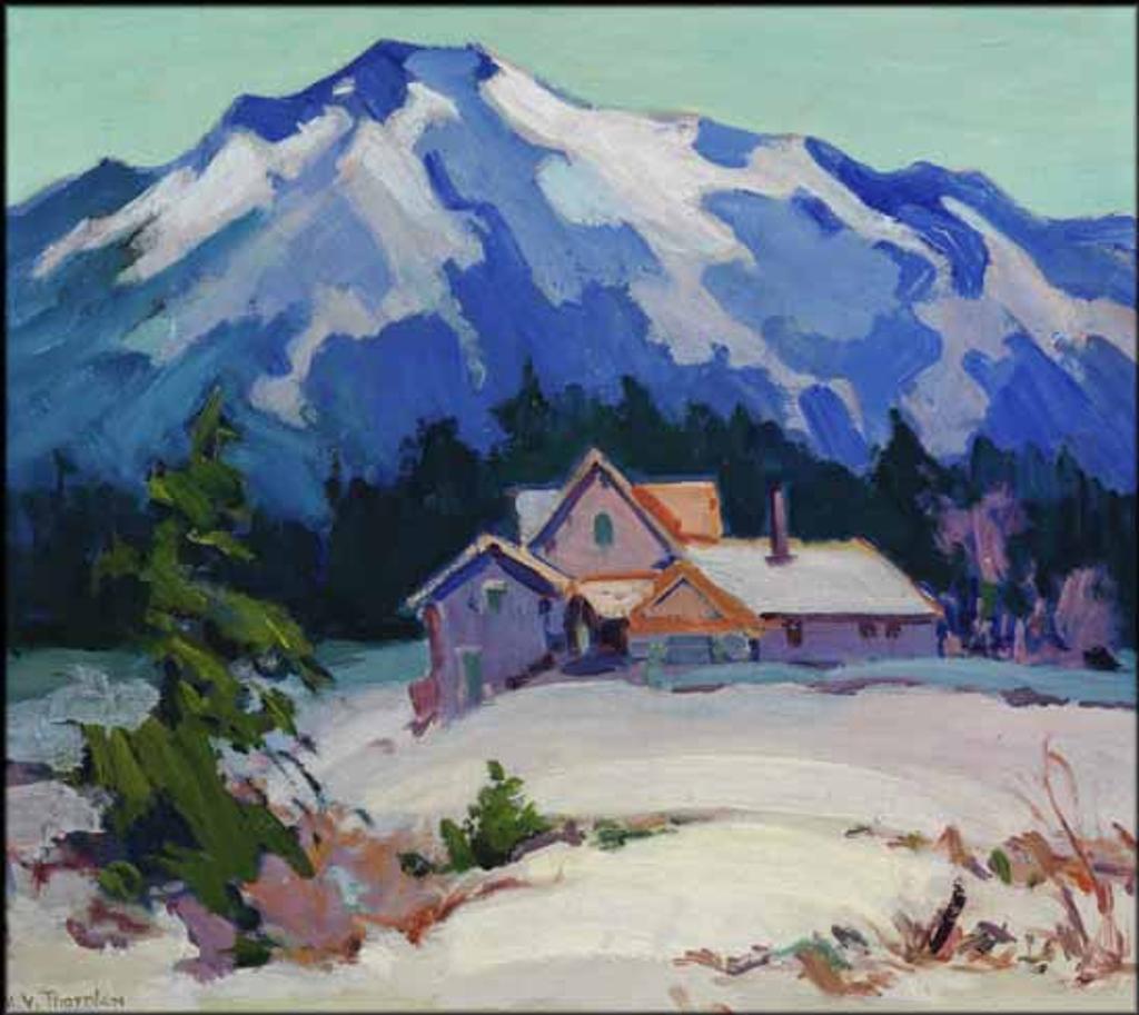 Mildred Valley Thornton (1890-1967) - Mountain Homestead in Winter