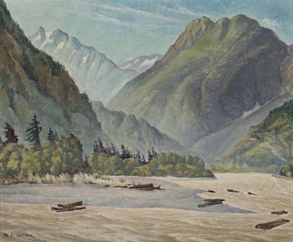 William Percival (W.P.) Weston (1879-1967) - Fraser River, Hope B.C