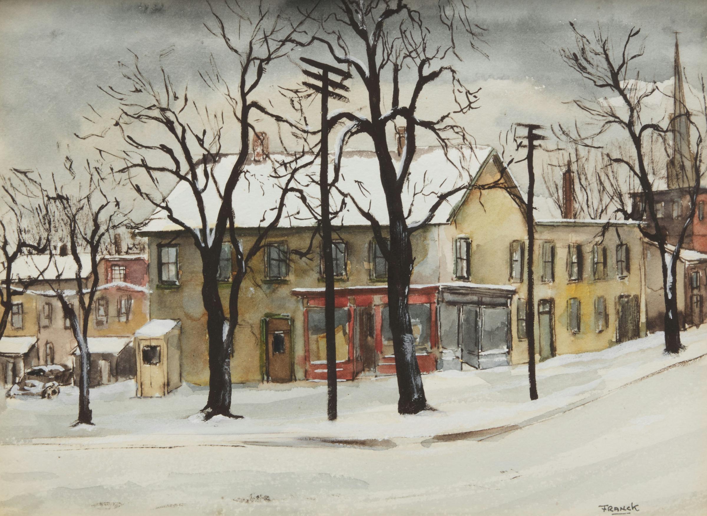 Albert Jacques Franck (1899-1973) - Elm and Centre Streets