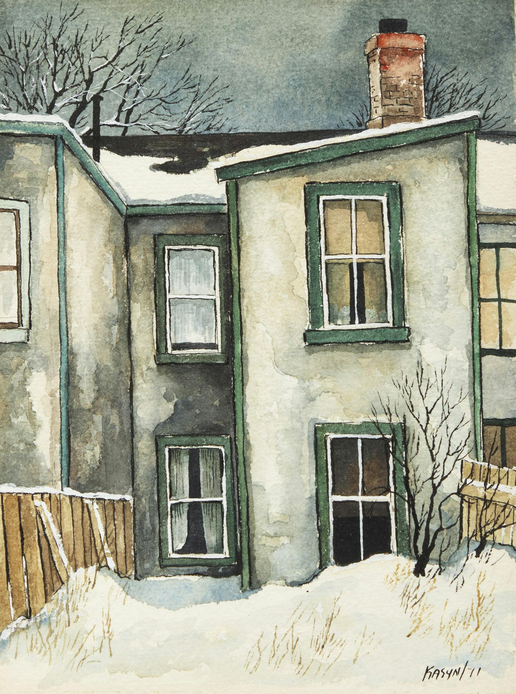 John Kasyn (1926-2008) - Stucco House on Seaton Street