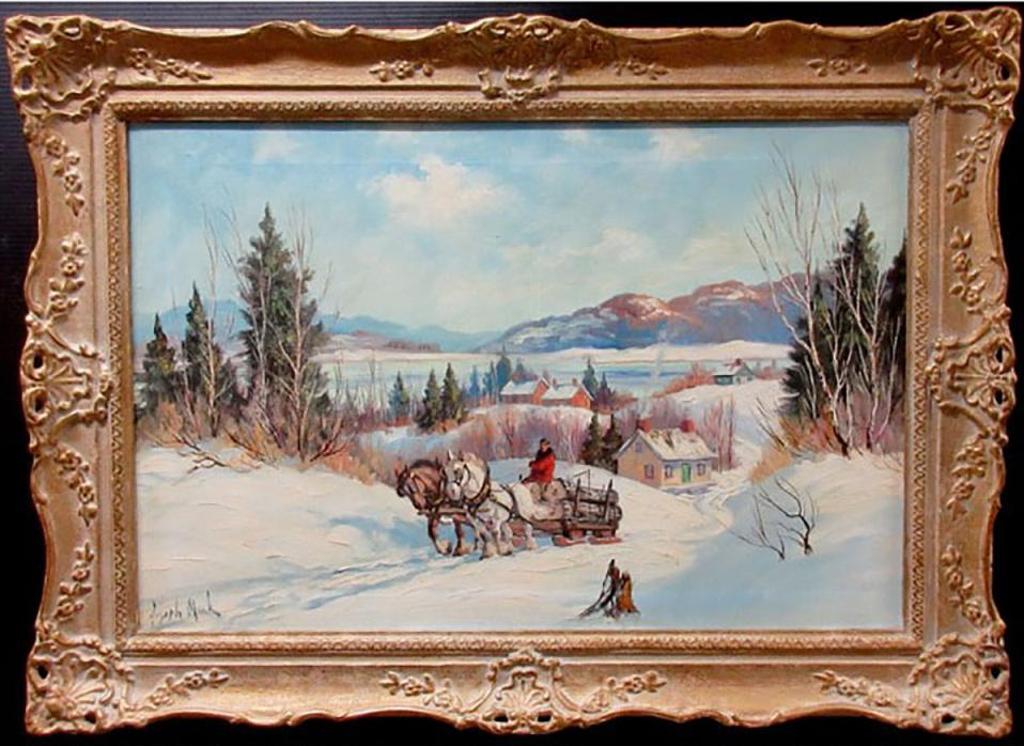 Joseph Monk (1908-1984) - Hauling Logs - Winter