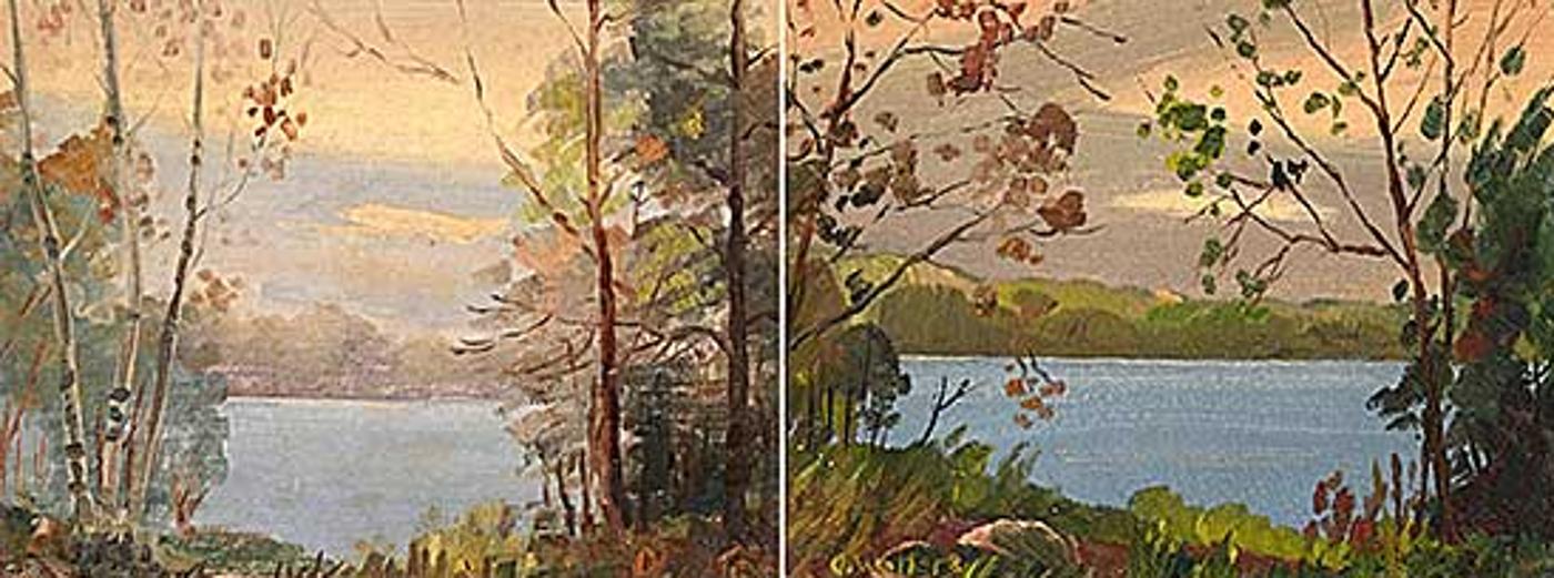 Gustav Oswald Weisman (1926-2000) - Two Paintings of Forest Lakes